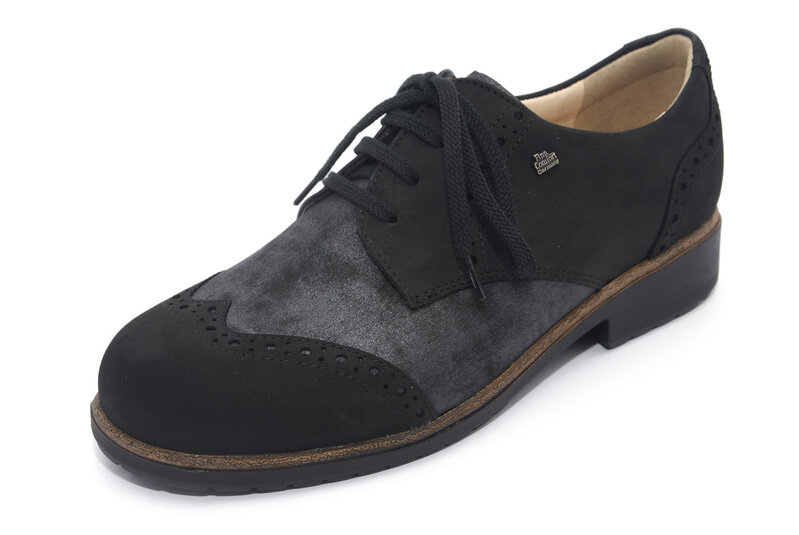 FINN COMFORT FINN COMFORT ASIAGO SHOE LACE UP BLACK/NERO BUGGY/POSEIDON
