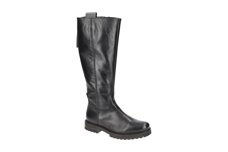 GABOR GABOR- TALL BOOT- WIDE CHUNKY SOLE- 32-727.57- BLACK