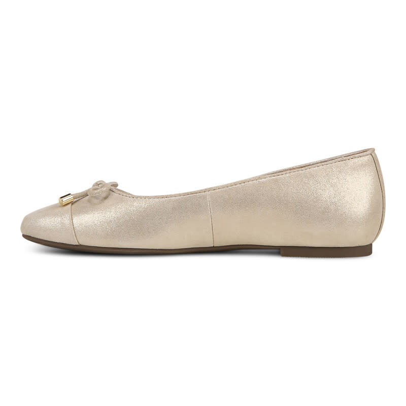 VIONIC VIONIC KLARA BALLET FLAT GOLD LEATHER