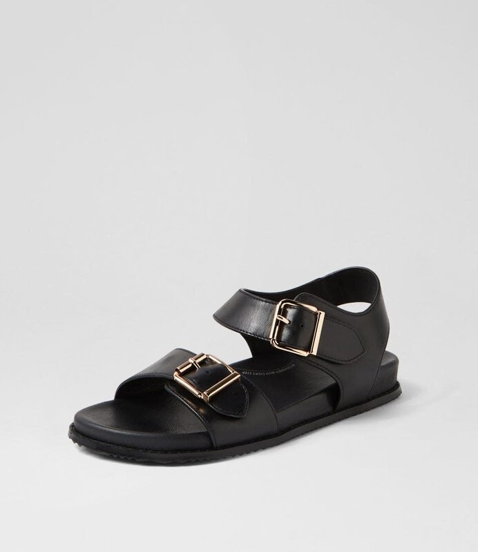 ZIERA ZIERA HASTICE SANDAL BLACK LEATHER