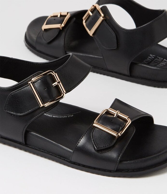 ZIERA ZIERA HASTICE SANDAL BLACK LEATHER