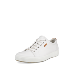 ECCO ECCO SOFT 7 M SNEAKER LACE UP WHITE LEATHER