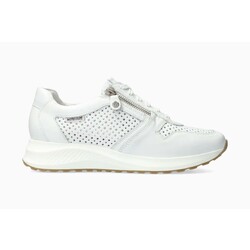 MEPHISTO MEPHISTO KIM PERF SNEAKER SIDE ZIP WHITE LEATHER