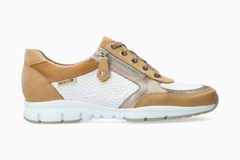 MEPHISTO MEPHISTO YLONA SNEAKER LACE UP SAND LEATHER