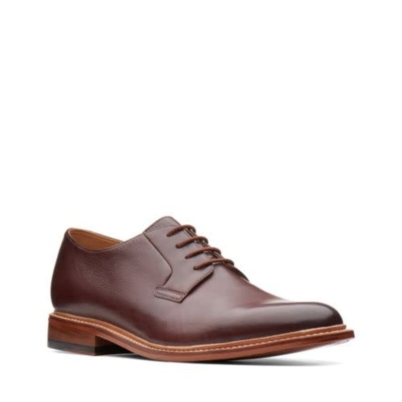 CLARKS CLARKS- NO 16 SOFT LOW- MAHOGANY LEATHER