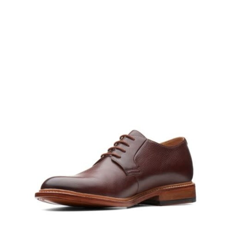 CLARKS CLARKS- NO 16 SOFT LOW- MAHOGANY LEATHER