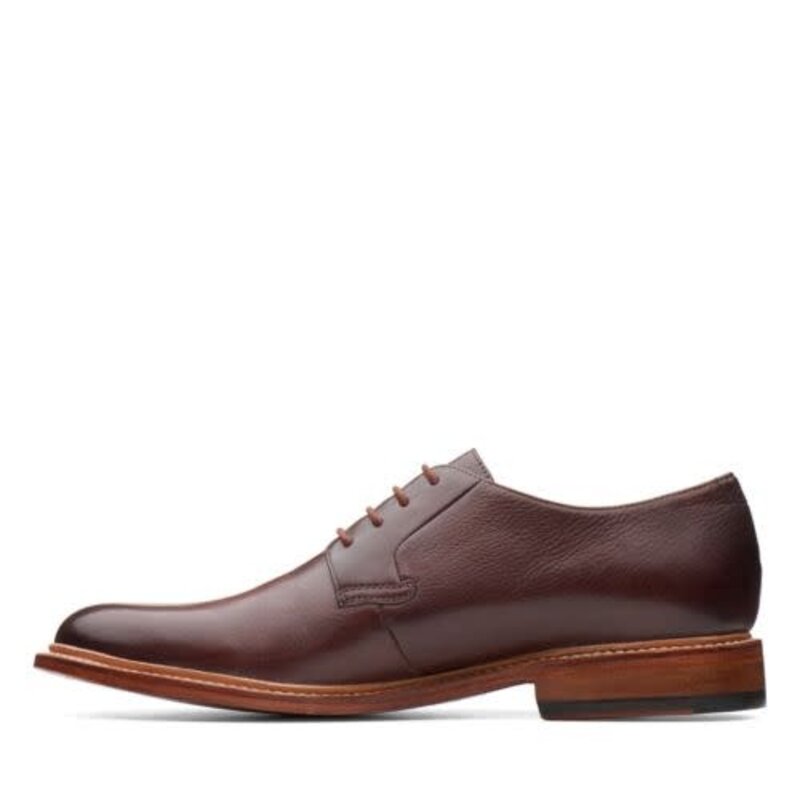 CLARKS CLARKS- NO 16 SOFT LOW- MAHOGANY LEATHER