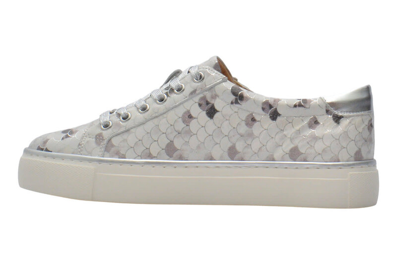 ZIERA ZIERA PAMELA SNEAKER LACE UP SIDE ZIP MISTY BUBBLES