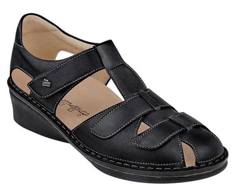 FINN COMFORT FINN COMFORT FUNEN SANDAL BLACK NAPPA