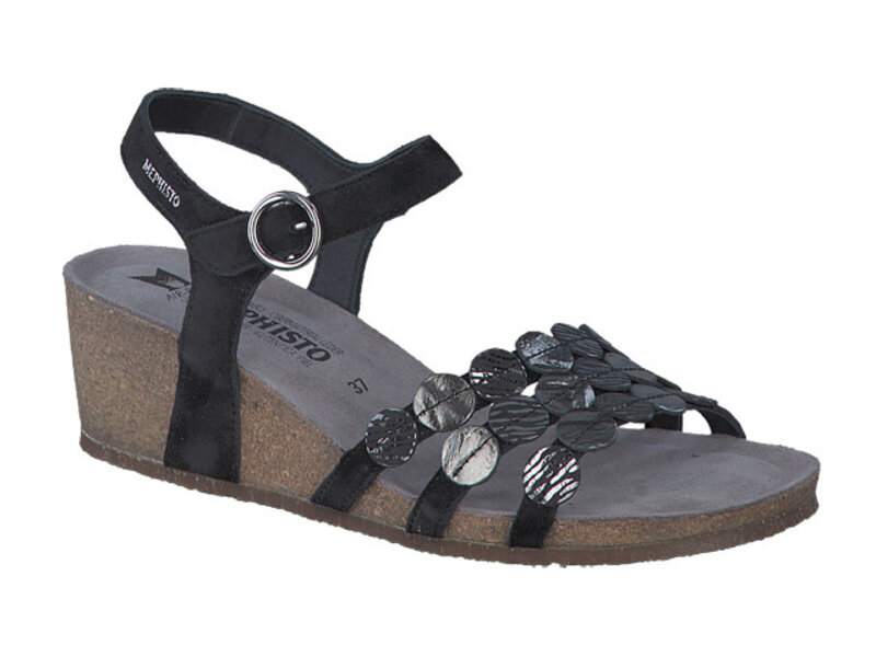 MEPHISTO MEPHISTO MATILDE SANDAL BLACK LEATHER