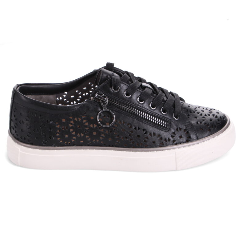 ZIERA ZIERA PANDOE BLACK WHITE SOLE LEATHER