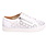 ZIERA ZIERA PANDOE SNEAKER LACE UP SIDE ZIP WHITE LEATHER