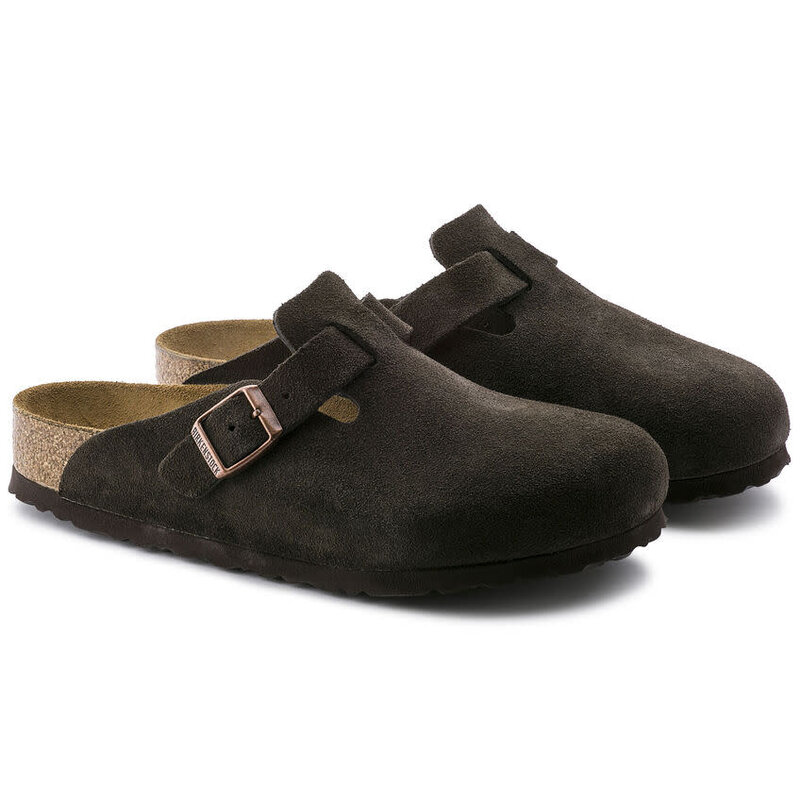 BIRKENSTOCK BOSTON SOFT MOCHA SUEDE