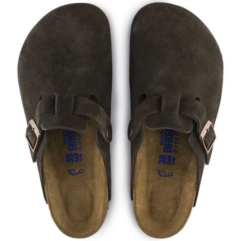 BIRKENSTOCK BOSTON SOFT MOCHA SUEDE