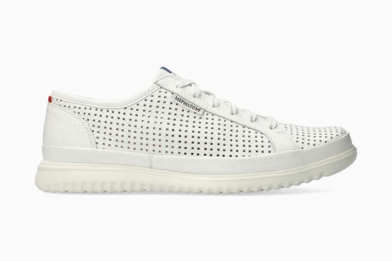 MEPHISTO MEPHISTO TOM PERF MEN LACE UP WHITE LEATHER