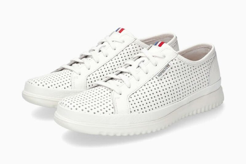 MEPHISTO MEPHISTO TOM PERF MEN LACE UP WHITE LEATHER