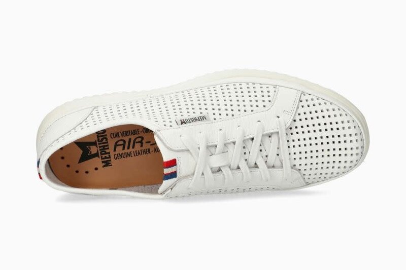 MEPHISTO MEPHISTO TOM PERF MEN LACE UP WHITE LEATHER