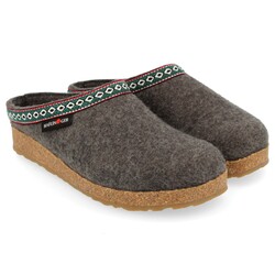 HAFLINGER HAFLINGER  CLASSIC GRIZZLY  SLIPPERS GREY