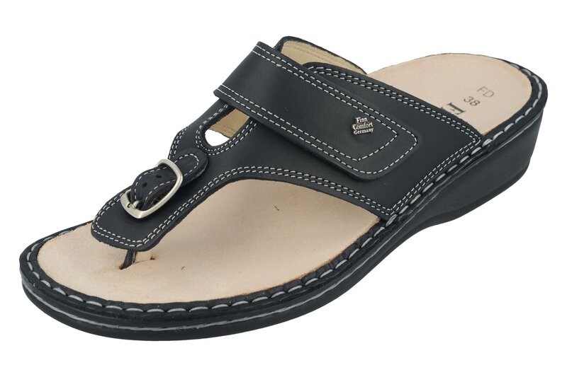 FINN COMFORT FINN COMFORT PHUKET THONG SANDAL BLACK SIRIO