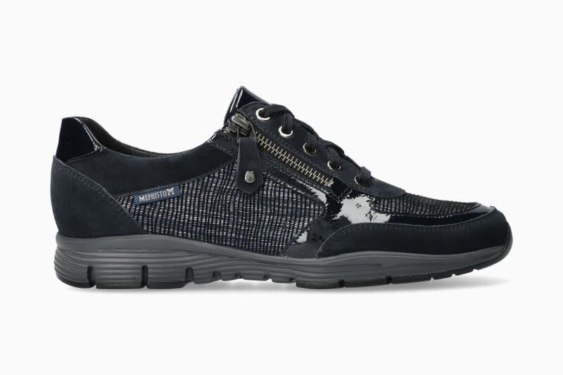 MEPHISTO MEPHISTO YLONA SNEAKER LACE UP NAVY LEATHER
