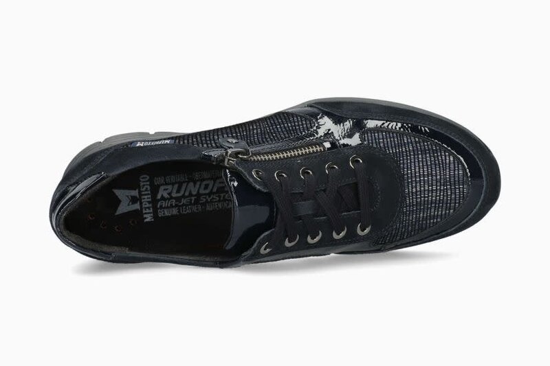 MEPHISTO MEPHISTO YLONA SNEAKER LACE UP NAVY LEATHER