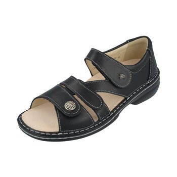 FINN COMFORT FINN COMFORT BIELLA CLOSED HEEL SANDAL SOFT BLACK NAPPA