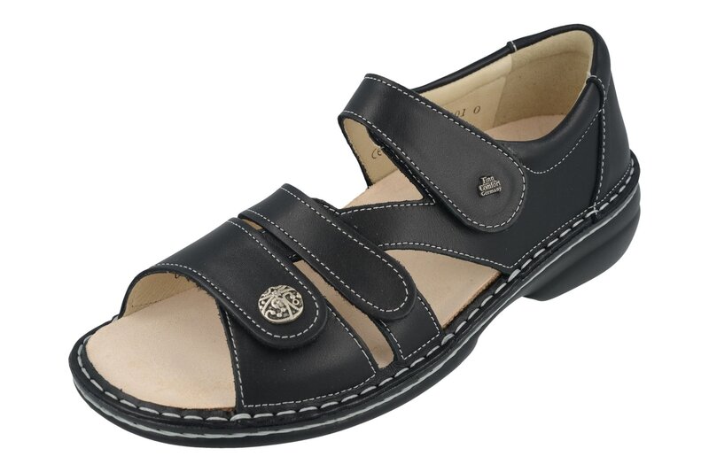 FINN COMFORT FINN COMFORT BIELLA CLOSED HEEL SANDAL SOFT BLACK NAPPA