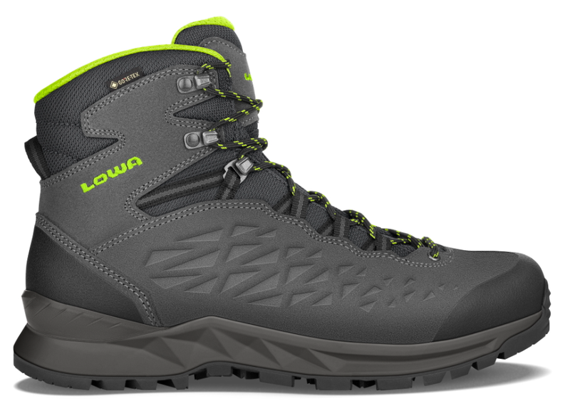 LOWA LOWA EXPLORER II GTX MID WIDE MENS ANTHRACITE/LIME
