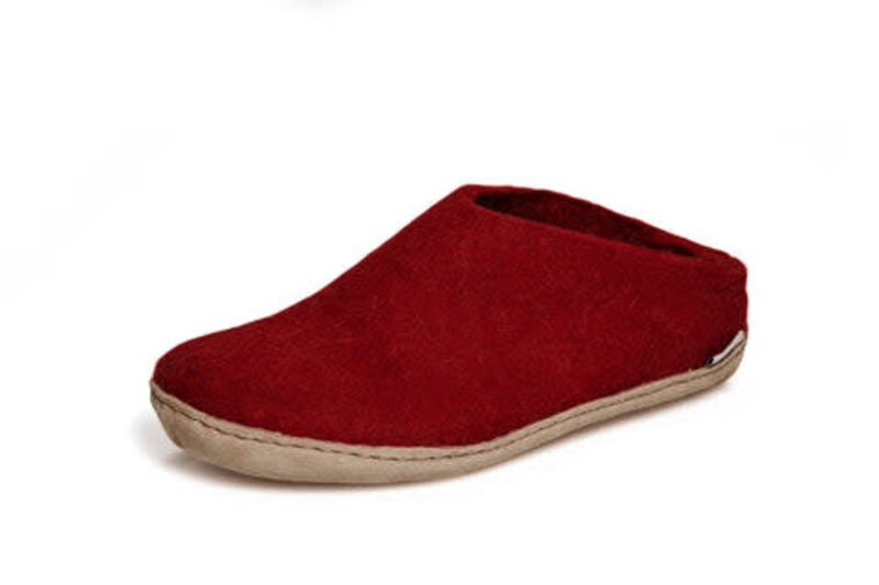 GLERUPS GLERUPS SLIPPERS SLIP ON RED LEATHER
