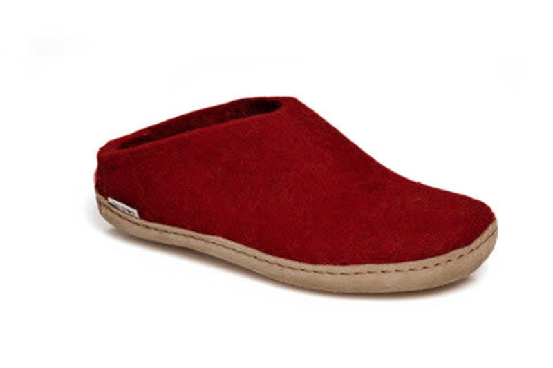 GLERUPS GLERUPS SLIPPERS SLIP ON RED LEATHER