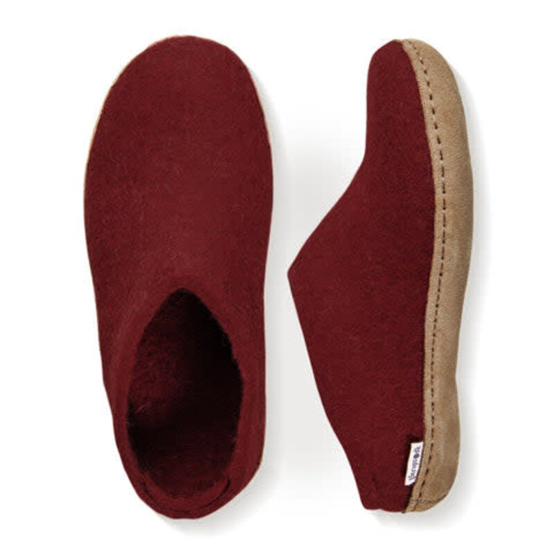 GLERUPS GLERUPS SLIPPERS SLIP ON RED LEATHER