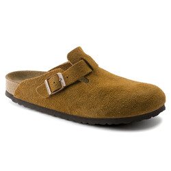 BIRKENSTOCK BIRKENSTOCK BOSTON SOFT FOOTBED MINK SUEDE LEATHER