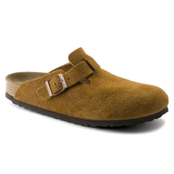 BIRKENSTOCK BIRKENSTOCK BOSTON SOFT FOOTBED MINK SUEDE LEATHER