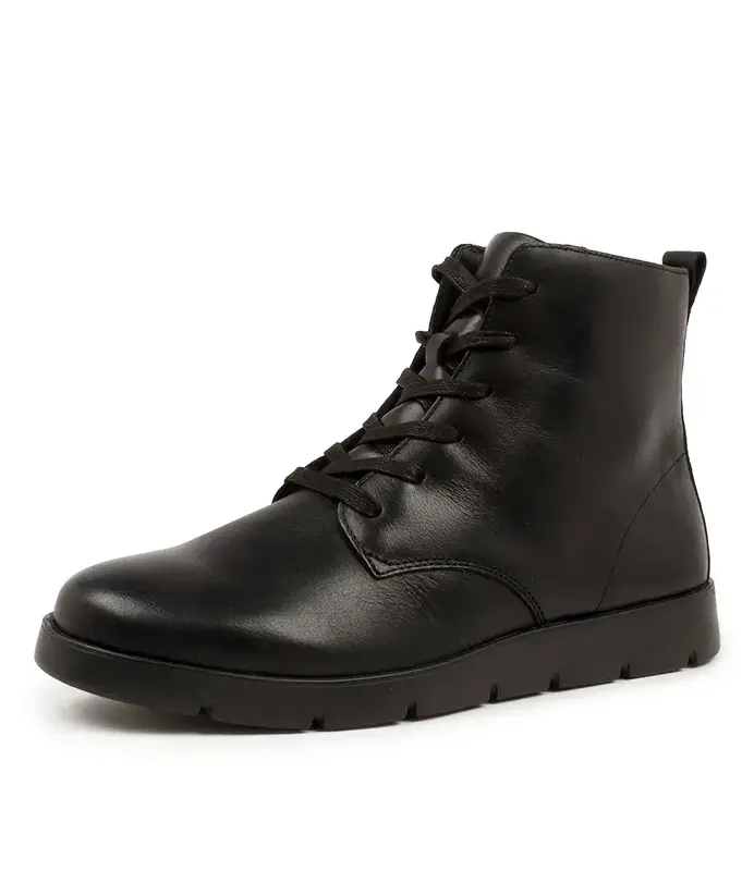 ZIERA ZIERA MANILA BOOT BLACK LEATHER W