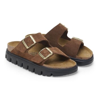 BIRKENSTOCK BIRKENSTOCK ARIZONA PLATFORM SUEDE DARK TEA