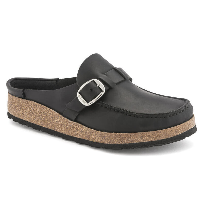 BIRKENSTOCK BIRKENSTOCK BUCKLEY CLOG BLACK OILED LEATHER