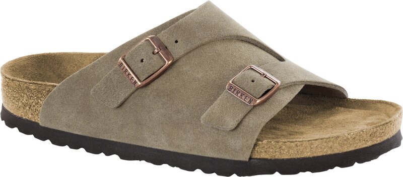 BIRKENSTOCK BIRKENSTOCK ZURICH SOFT TAUPE SUEDE LEATHER