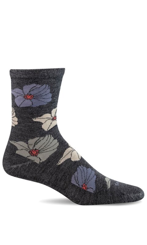 SOCKWELL SOCKWELL BIG BLOOM CREW CHARCOAL