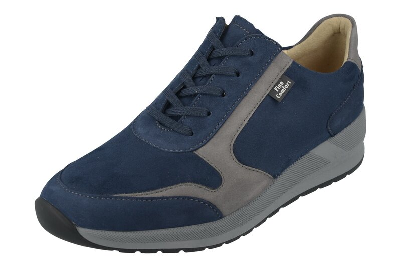 FINN COMFORT FINN COMFORT MORI SNEAKER LACE UP ATLANTIC NUBUCK