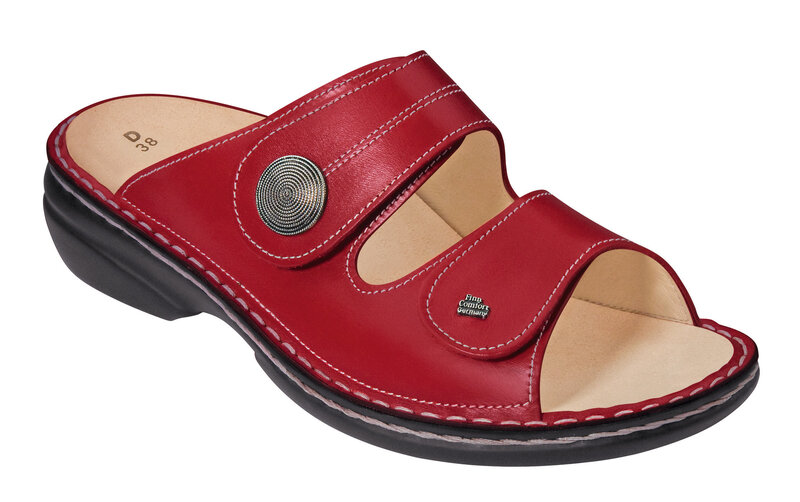 FINN COMFORT FINN COMFORT SANSIBAR SLIDE RED VENEZIA