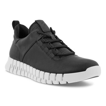 ECCO ECCO GRUUV SNEAKER LACE UP M BLACK LEATHER