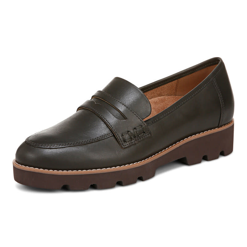 VIONIC VIONIC CHARM CHERYL II DARK KHAKI LEATHER