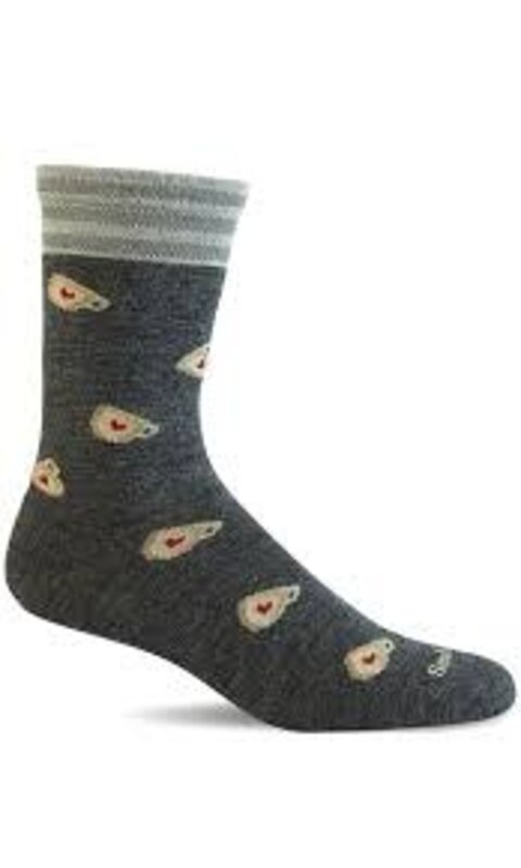 SOCKWELL SOCKWELL COFFEE BREAK CREW CHARCOAL ESSENTIAL COMFORT