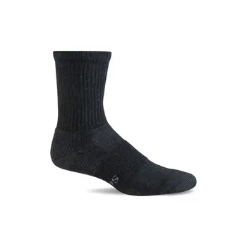 SOCKWELL SOCKWELL- WALK ABOUT CREW BLACK (MODERATE COMPRESSION)