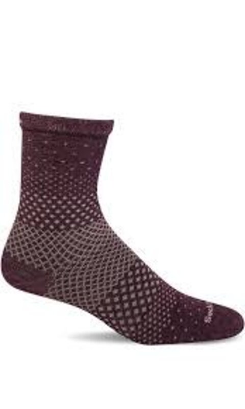 SOCKWELL SOCKWELL PLANTAR EASE CREW BLACKBERRY Ws (PLANTAR RELIEF SOCKS)