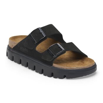 BIRKENSTOCK BIRKENSTOCK ARIZONA FLEX PLATFORM BLACK SUEDE LEATHER