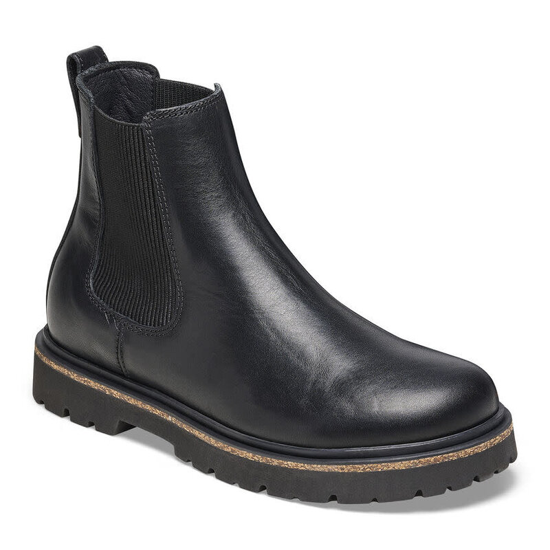 BIRKENSTOCK BIRKENSTOCK HIGHWOOD SLIP-ON BLACK LEATHER