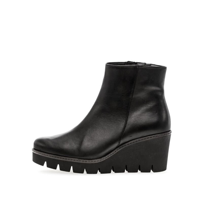 GABOR GABOR WEDGE BOOT 54780-27 BLACK LEATHER