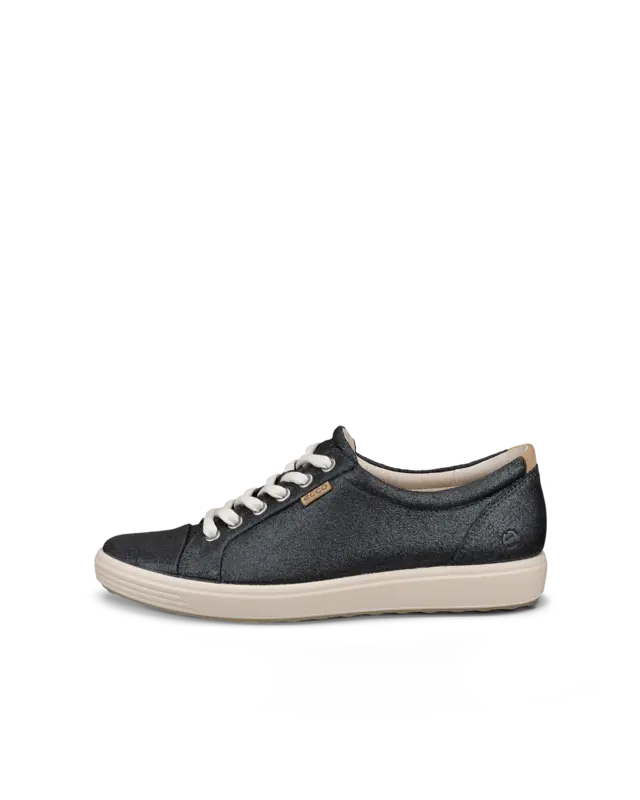 ECCO ECCO SOFT 7 W SNEAKER LACE UP SILVER HEAVY