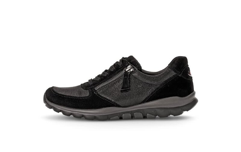 GABOR GABOR SNEAKER MH ZIP 56968-37 BLACK LEATHER